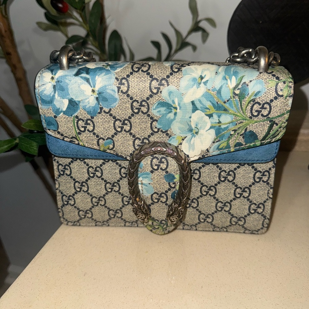 Gucci Blue Floral Mini Bag